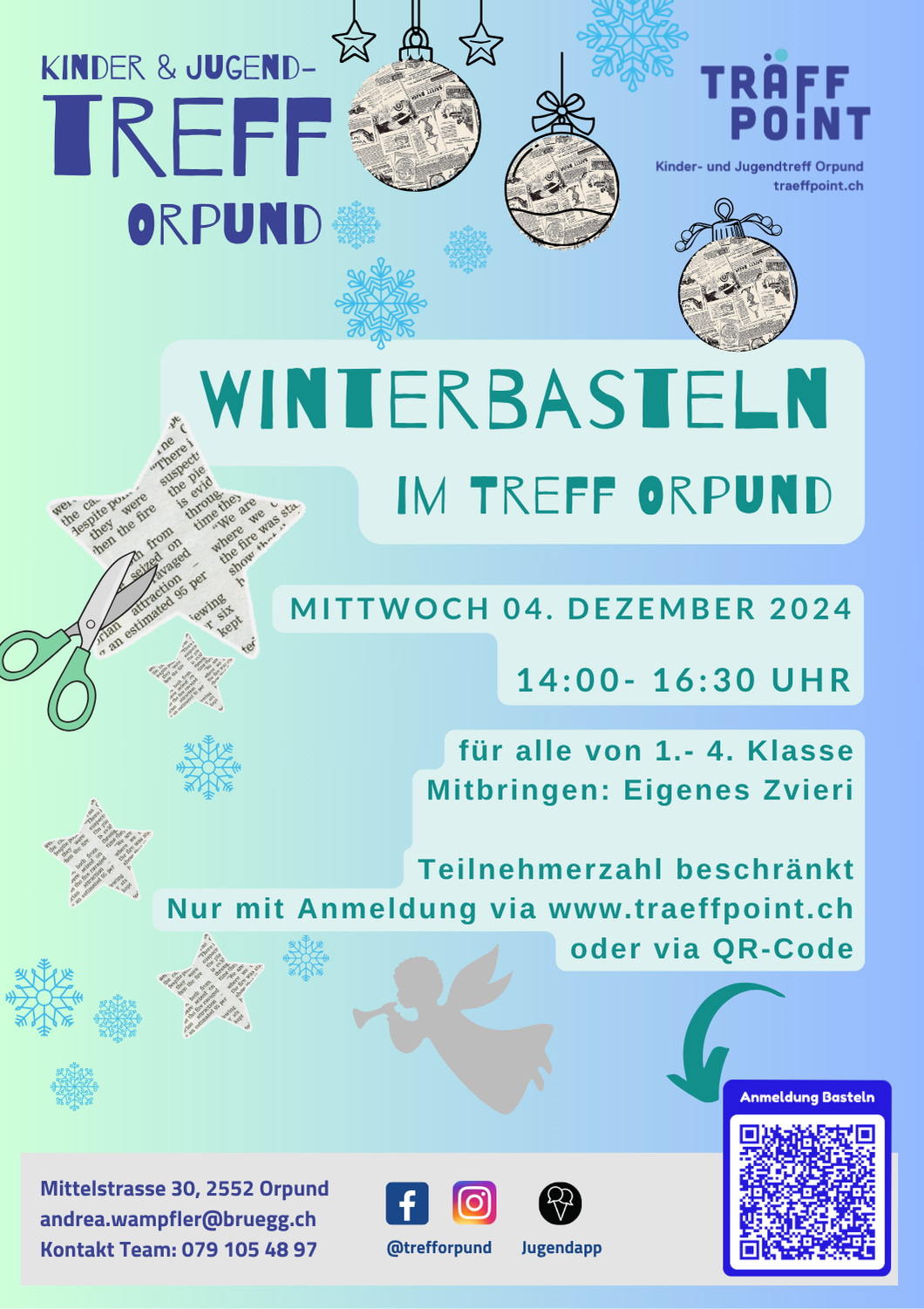 Winterbasteln Orpund 2024